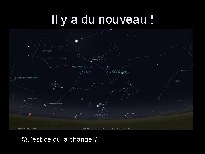 Il y a du nouveau ! Qu’est-ce qui a changé ? 