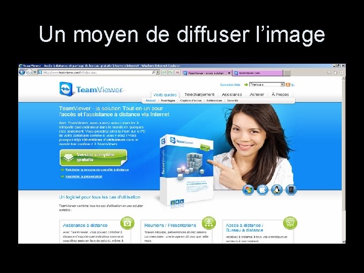 Un moyen de diffuser l’image 