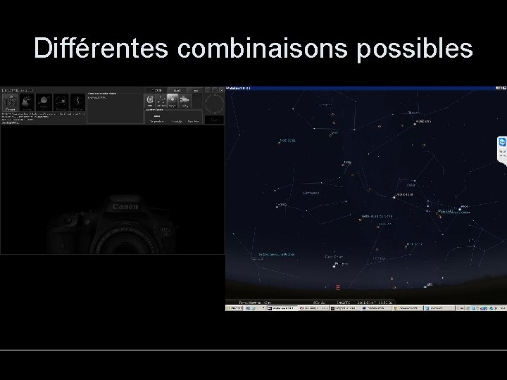 Différentes combinaisons possibles 