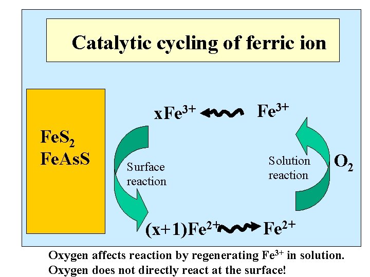 Catalytic cycling of ferric ion Fe. S 22 Fe. As. S 3+ x. Fe Catalytic cycling of ferric ion Fe. S 22 Fe. As. S 3+ x. Fe