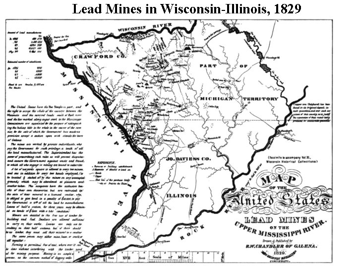 Lead Mines in Wisconsin-Illinois, 1829 Lead Mines in Wisconsin-Illinois, 1829