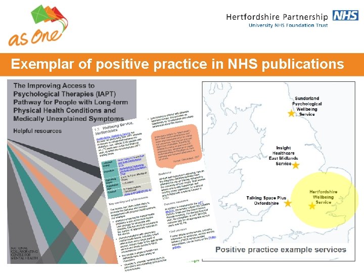 Exemplar of positive practice in NHS publications Exemplar of positive practice in NHS publications