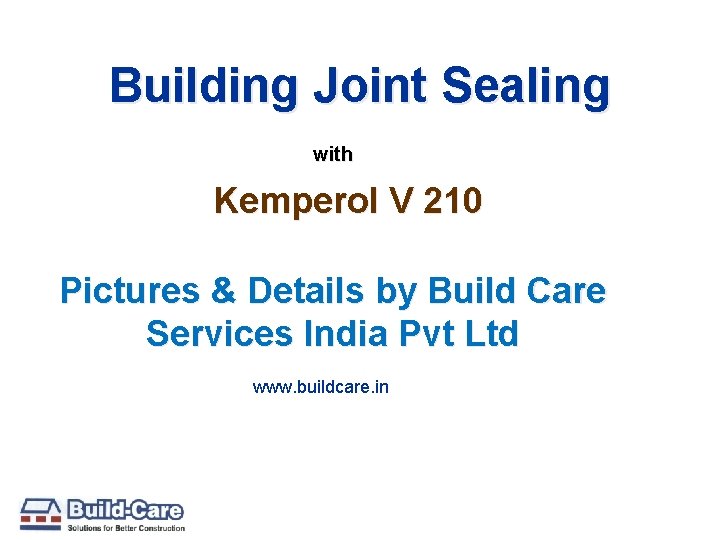 Building Joint Sealing with Kemperol V 210 Pictures & Details by Build Care Services