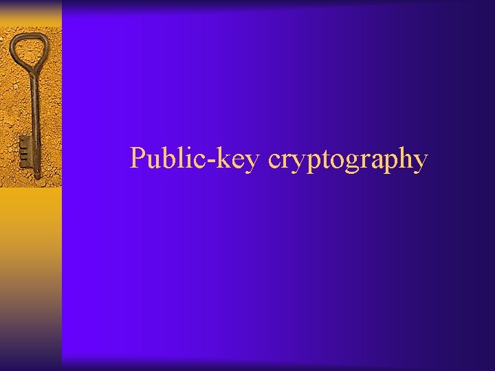 Public-key cryptography 