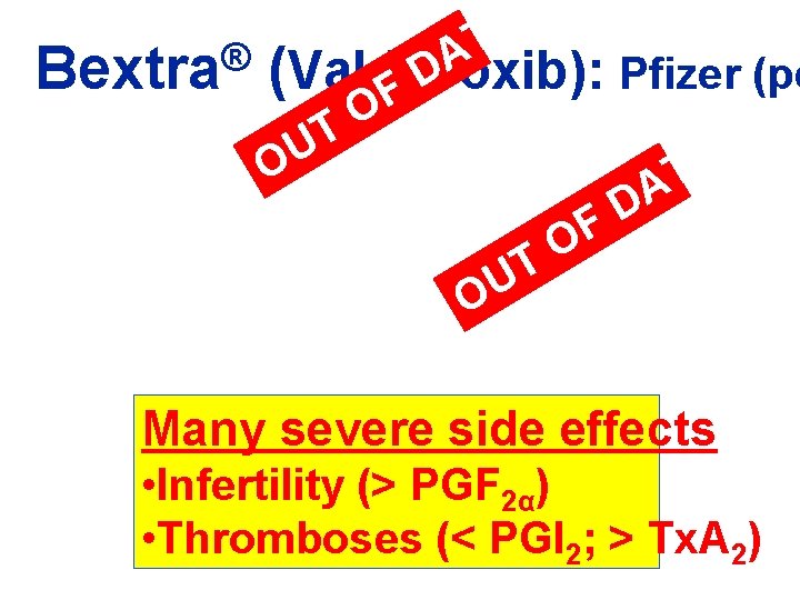 E T ® A Bextra (Valdecoxib): Pfizer (pe D F O T U E