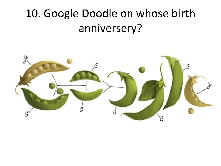 10. Google Doodle on whose birth anniversery? 
