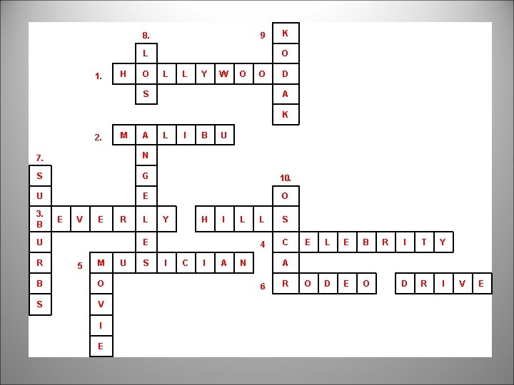  8. 9 K L O 1. O L L Y W O O