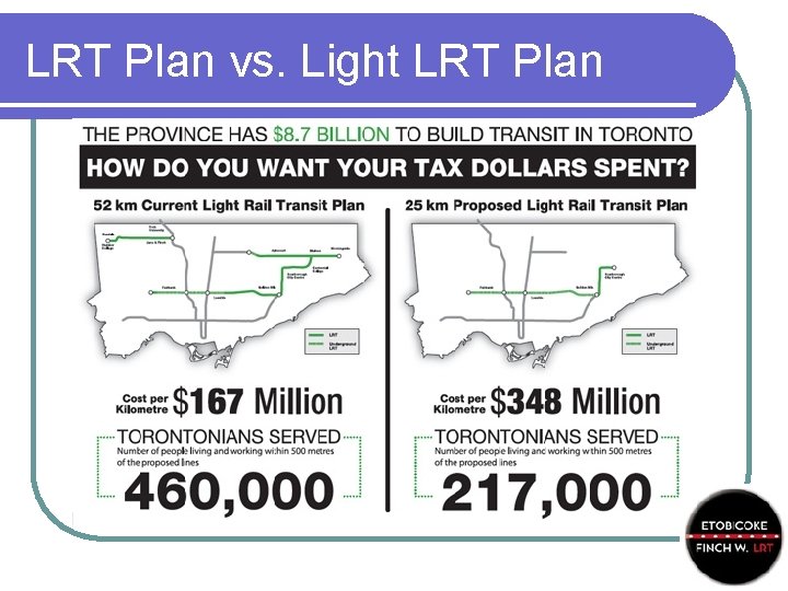 LRT Plan vs. Light LRT Plan 