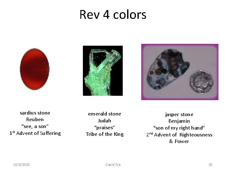 Rev 4 colors sardius stone Reuben “see, a son” 1 st Advent of Suffering Rev 4 colors sardius stone Reuben “see, a son” 1 st Advent of Suffering