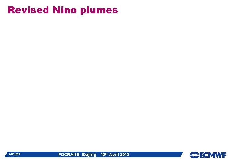 Revised Nino plumes © ECMWF FOCRAII-9, Beijing 10 th April 2013 Revised Nino plumes © ECMWF FOCRAII-9, Beijing 10 th April 2013