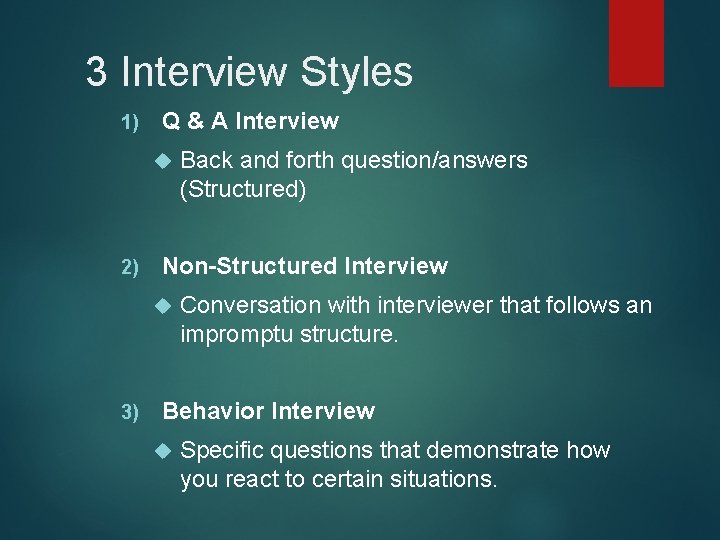 Interview Style Test College Interview Workshop Pleasantville High School 2018 What