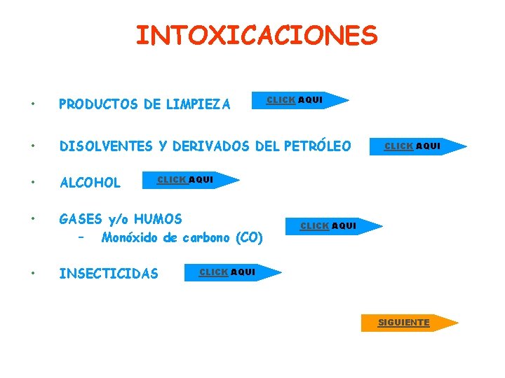 INTOXICACIONES • PRODUCTOS DE LIMPIEZA • DISOLVENTES Y DERIVADOS DEL PETRÓLEO • ALCOHOL •