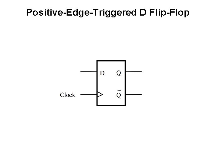 Positive-Edge-Triggered D Flip-Flop 