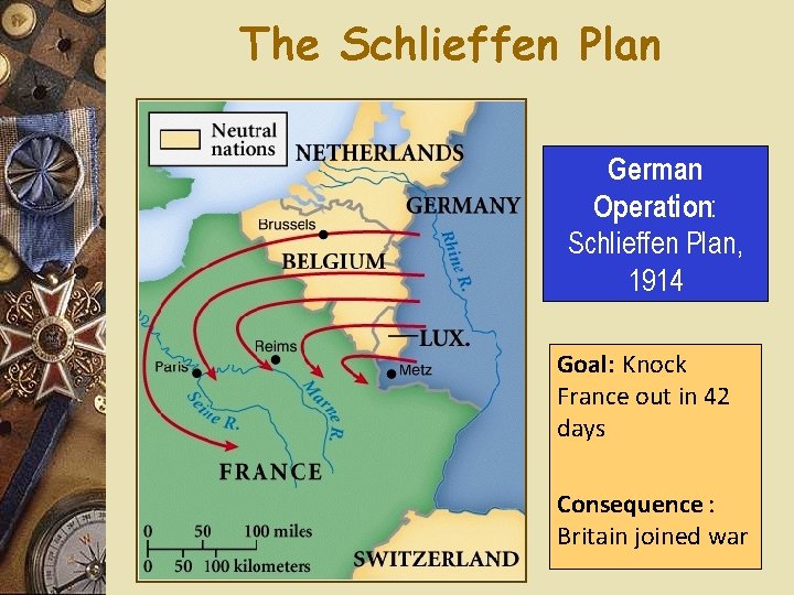 The Schlieffen Plan German Operation: Schlieffen Plan, 1914 Goal: Knock France out in 42 The Schlieffen Plan German Operation: Schlieffen Plan, 1914 Goal: Knock France out in 42