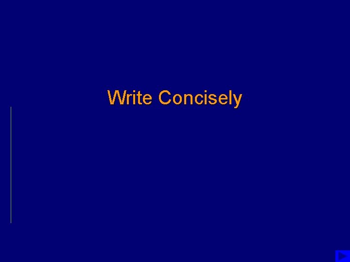 Write Concisely 