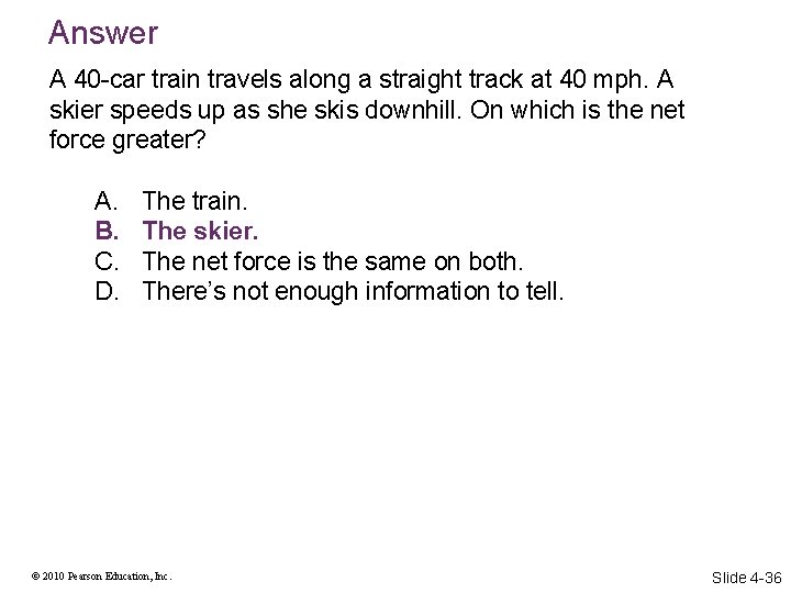 Answer A 40 -car train travels along a straight track at 40 mph. A