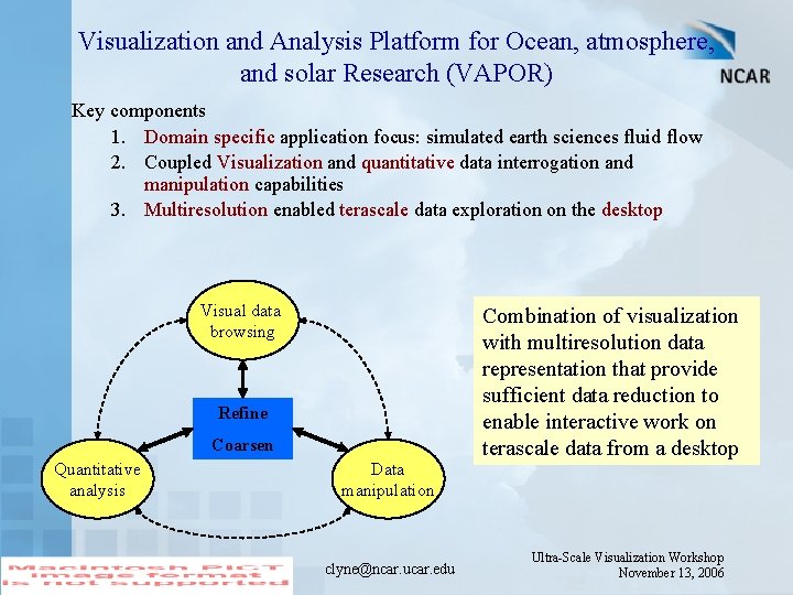 VAPOR Visualization and Analysis Platform for Ocean atmosphere