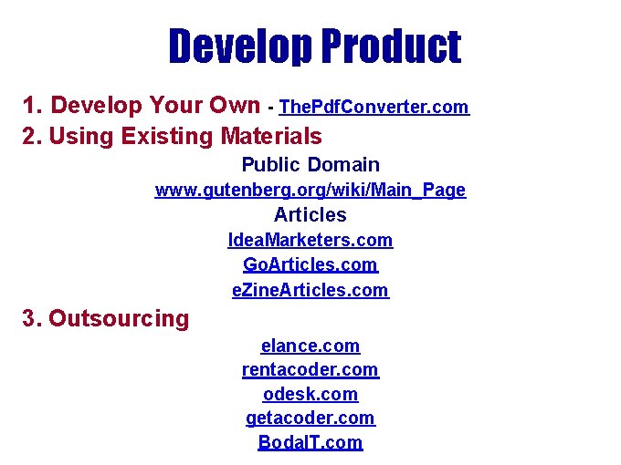 Develop Product 1. Develop Your Own - The. Pdf. Converter. com 2. Using Existing Develop Product 1. Develop Your Own - The. Pdf. Converter. com 2. Using Existing