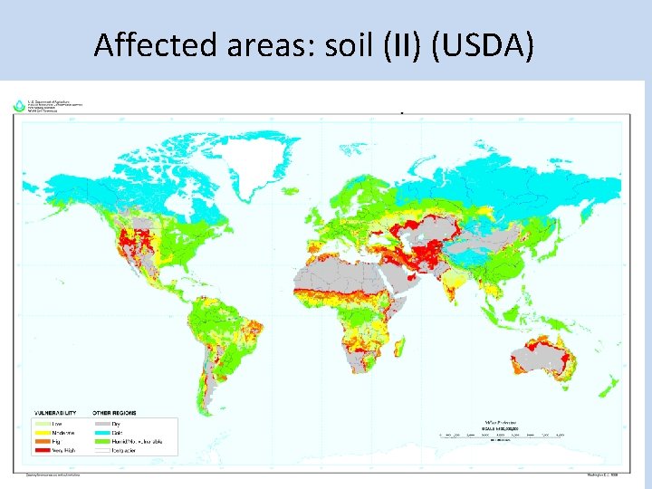 Affected areas: soil (II) (USDA) 