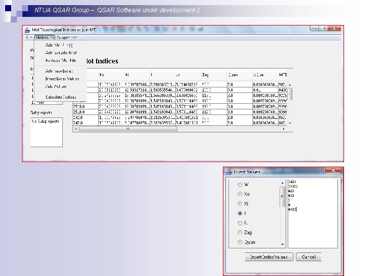 NTUA QSAR Group – QSAR Software under development-2 