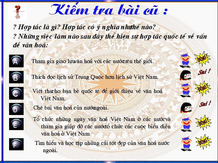 KiÓm tra bµi cò : ? Hîp t¸c lµ g×? Hîp t¸c cã ý KiÓm tra bµi cò : ? Hîp t¸c lµ g×? Hîp t¸c cã ý