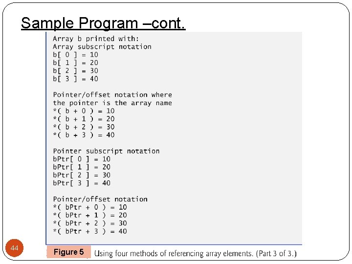 Sample Program –cont. 44 Figure 5 