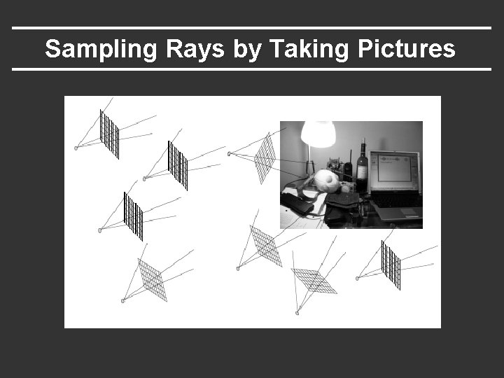 Sampling Rays by Taking Pictures 