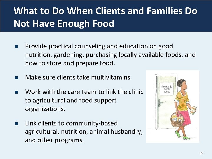 What to Do When Clients and Families Do Not Have Enough Food n Provide