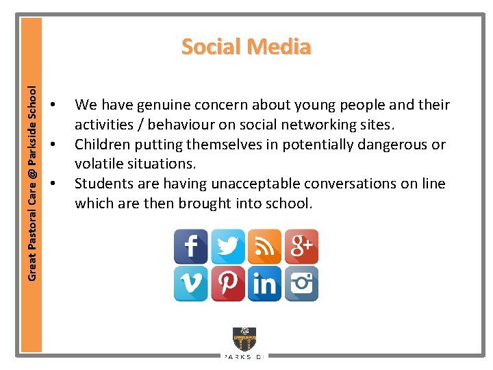Great Pastoral Care @ Parkside School Social Media • • • We have genuine Great Pastoral Care @ Parkside School Social Media • • • We have genuine