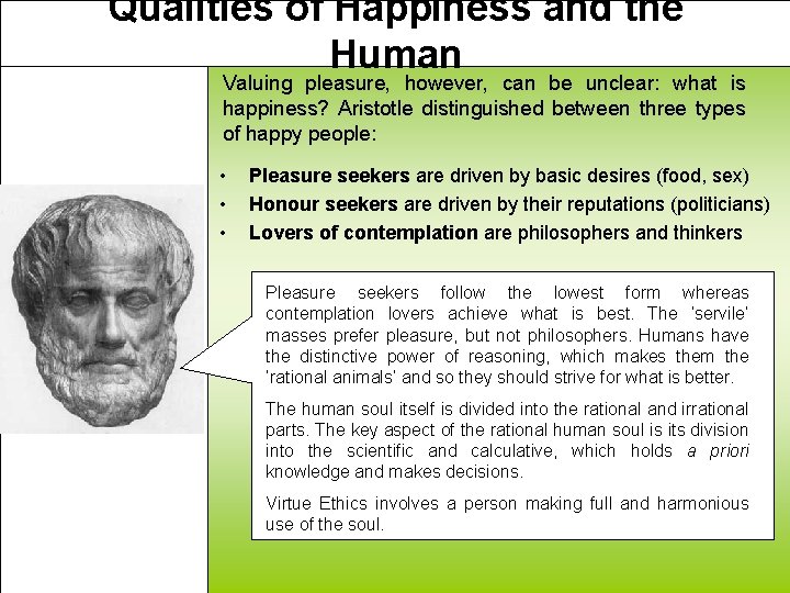 Qualities of Happiness and the Human Valuing pleasure, however, can be unclear: what is