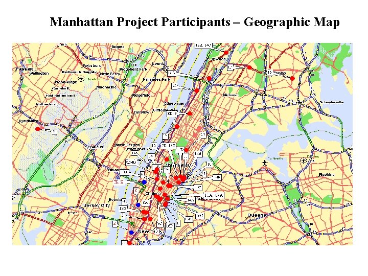 Manhattan Project Participants – Geographic Map 