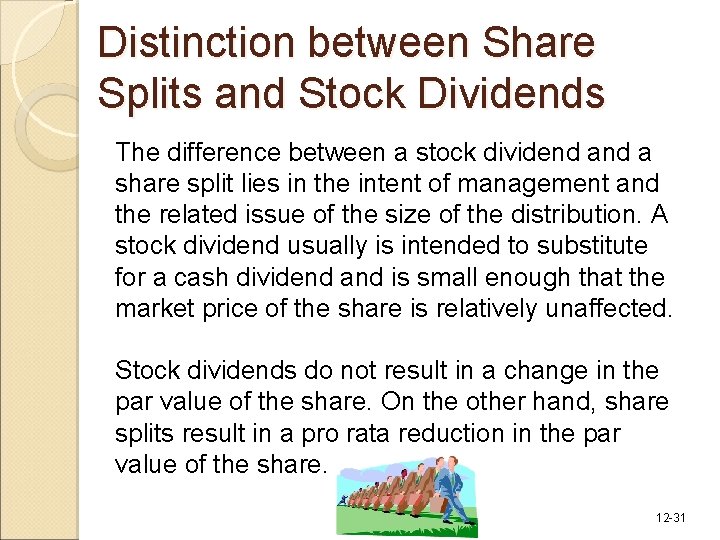 Distinction between Share Splits and Stock Dividends The difference between a stock dividend a Distinction between Share Splits and Stock Dividends The difference between a stock dividend a