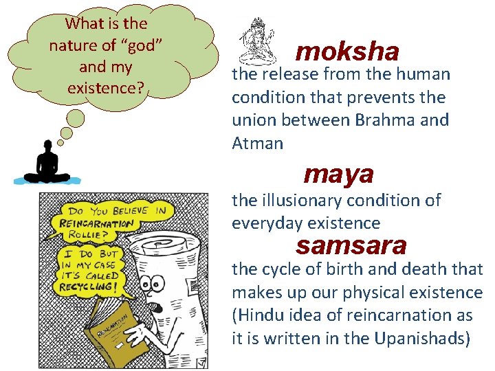 What is the nature of “god” and my existence? moksha the release from the