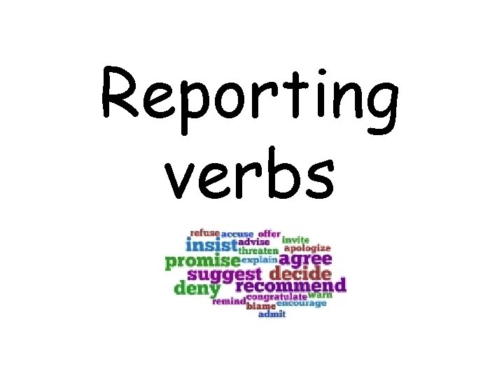 Reporting verbs 