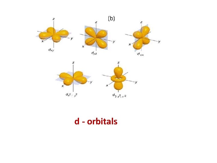 d - orbitals d - orbitals