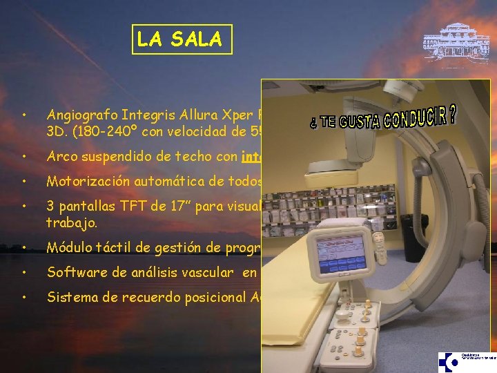 LA SALA • Angiografo Integris Allura Xper FD 20 con adquisición rotacional 3 D.