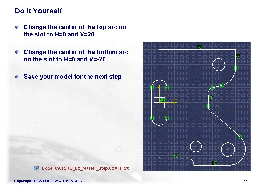 Do It Yourself Change the center of the top arc on the slot to