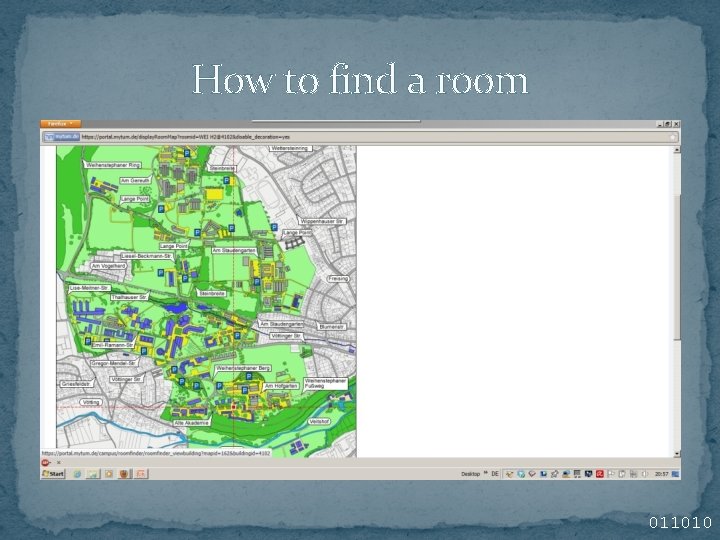How to find a room 011010 How to find a room 011010