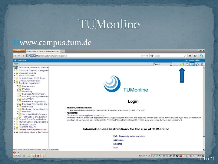 TUMonline �www. campus. tum. de 001000 TUMonline �www. campus. tum. de 001000