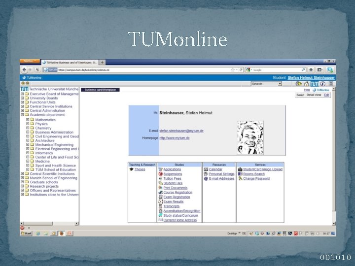 TUMonline 001010 TUMonline 001010