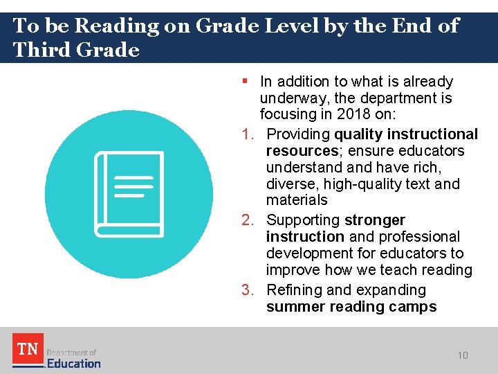 To be Reading on Grade Level by the End of Third Grade § In To be Reading on Grade Level by the End of Third Grade § In