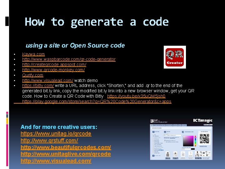 How to generate a code using a site or Open Source code • •