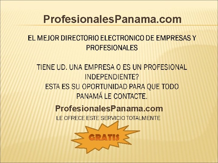Profesionales. Panama. com 