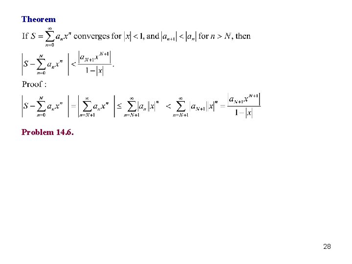 Theorem Problem 14. 6. 28 