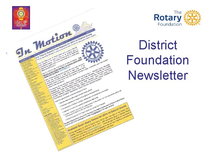 District Foundation Newsletter 