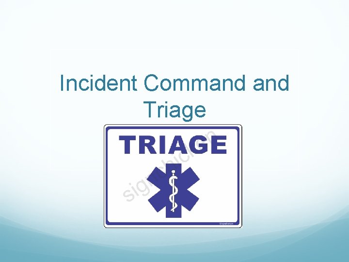 Incident Command Triage 