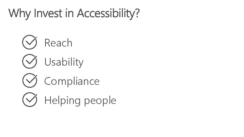 Reach Usability Compliance Helping people 