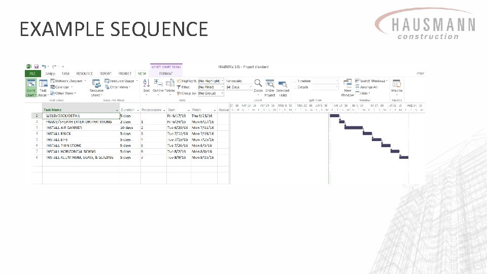 EXAMPLE SEQUENCE 