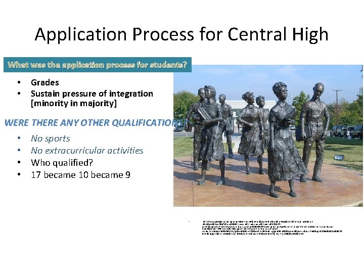 Application Process for Central High What was the application process for students? • •