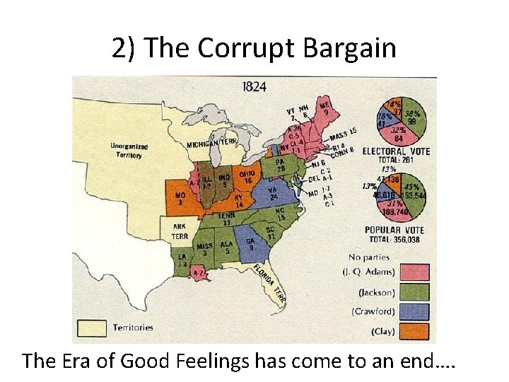 2) The Corrupt Bargain The Era of Good Feelings has come to an end….